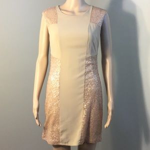 YA LOS ANGELES SLEEVELESS SILKY SEQUINED DRESS